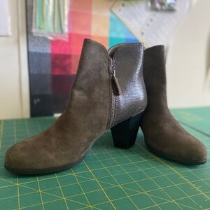 Eileen Fisher Suede Brown Ankle Booties